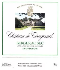 Château de Tiregand Bergerac sec sauvignon