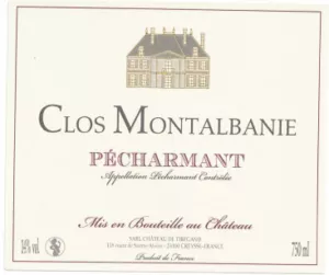 Clos Montalbanie Pécharmant Bergerac rouge